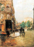 Parisian Street Scene 2 Hassam Impressionism American A4 Photo Print