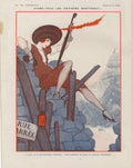 Parisian Woman Artdeco La Vie Parisienne Vintage Retro Advert