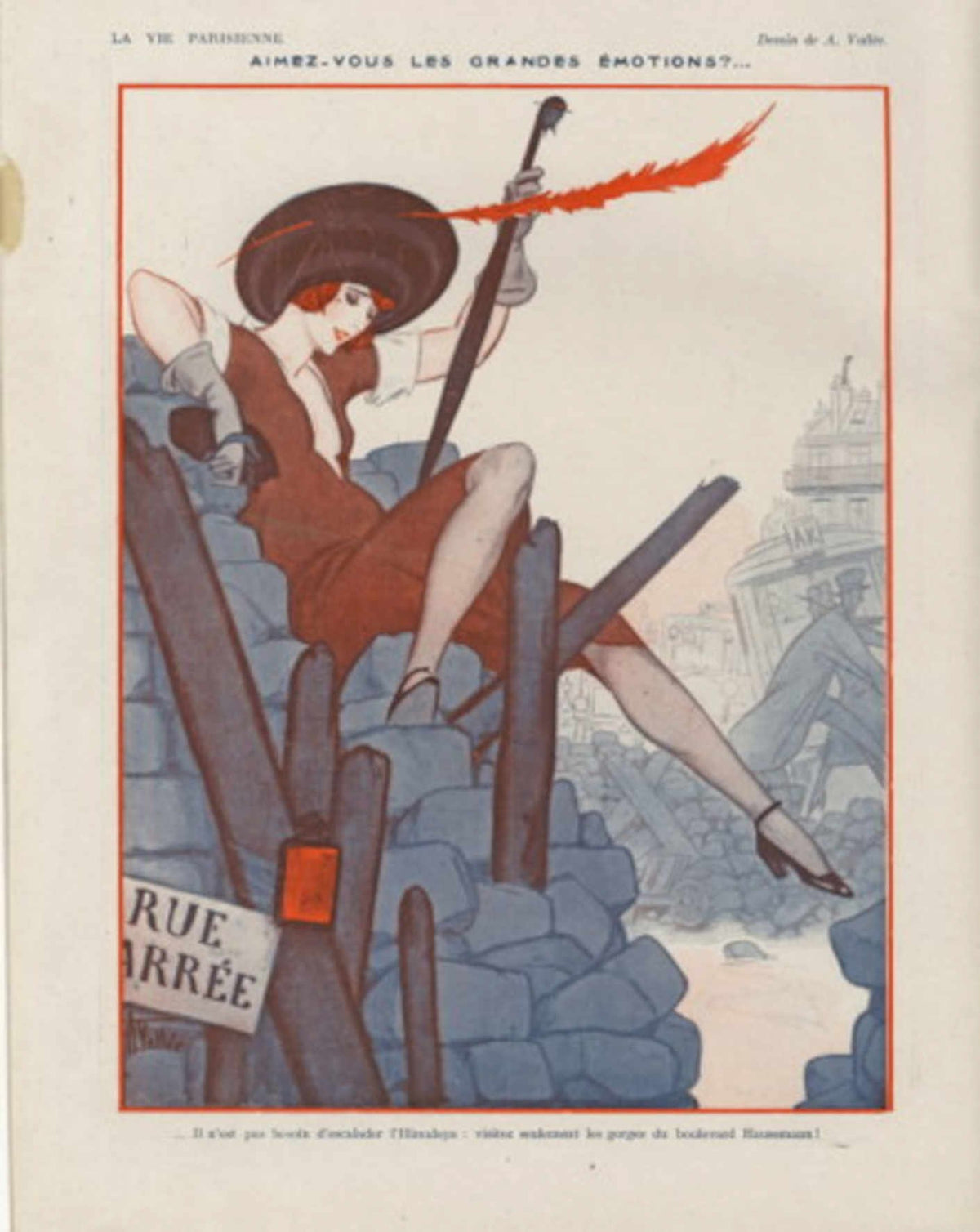 Parisian Woman Artdeco La Vie Parisienne Vintage Retro Advert