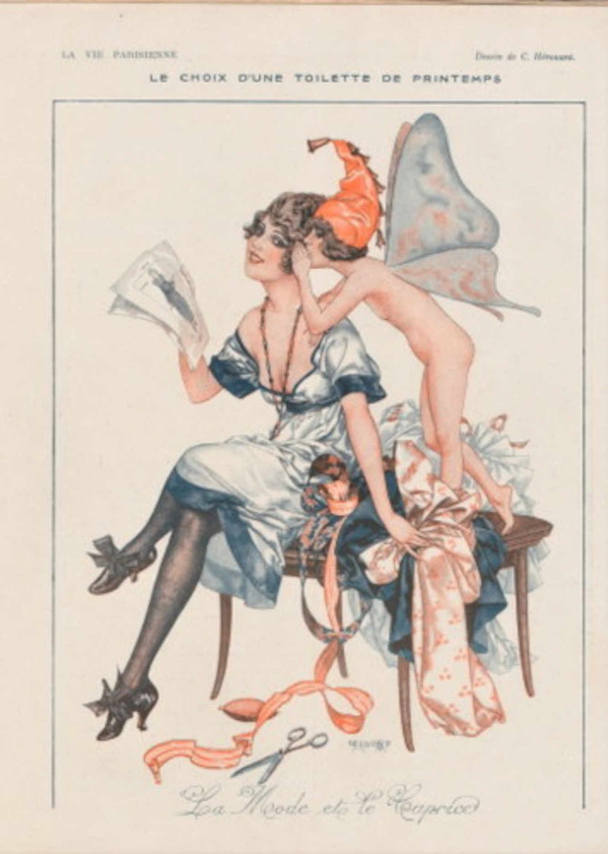 Parisian Woman Fairy La Vie Parisienne Vintage Retro Advert
