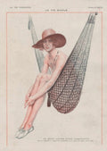 Parisian Woman Hammock La Vie Parisienne Vintage Retro Advert