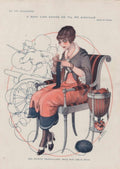Parisian Woman Knitting La Vie Parisienne Vintage Retro Advert