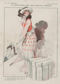 Parisian Woman Parasol La Vie Parisienne Vintage Retro Advert