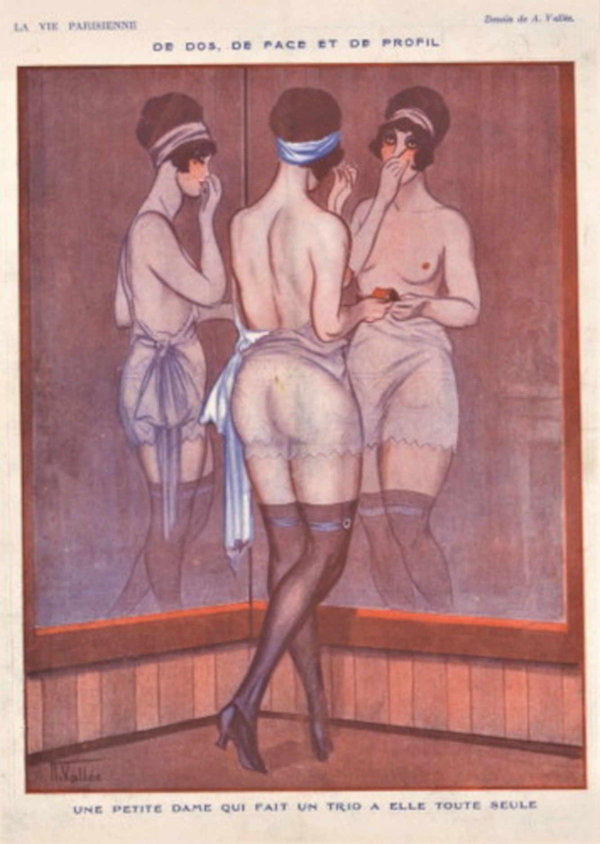 Parisian Women Dressing La Vie Parisienne Vintage Retro Advert