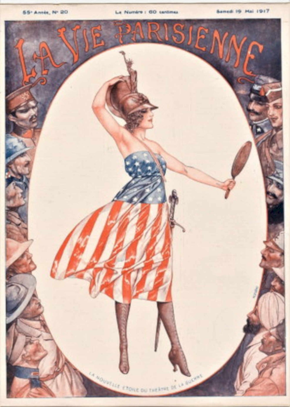 Parisienne 1917 Soldiers La Vie Parisienne Vintage Retro Advert