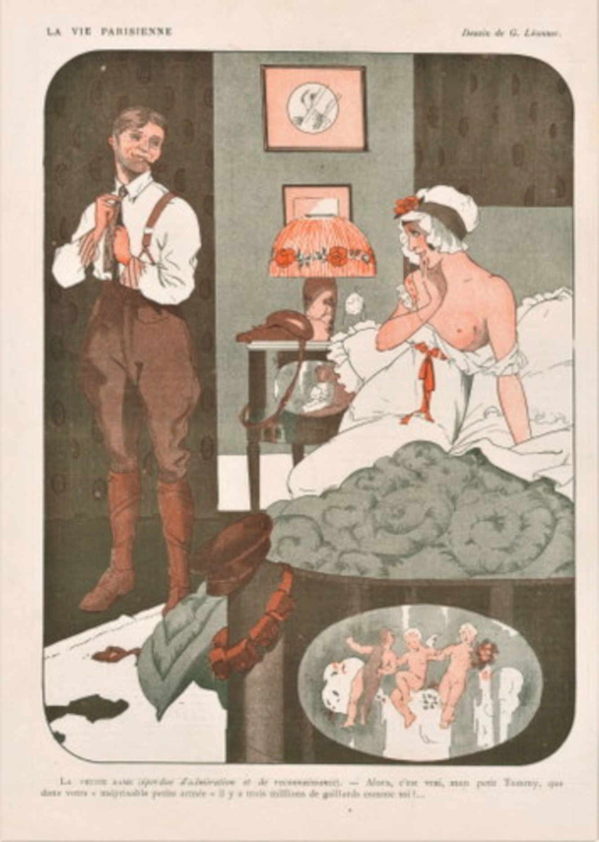 Parisienne Babies Man La Vie Parisienne Vintage Retro Advert