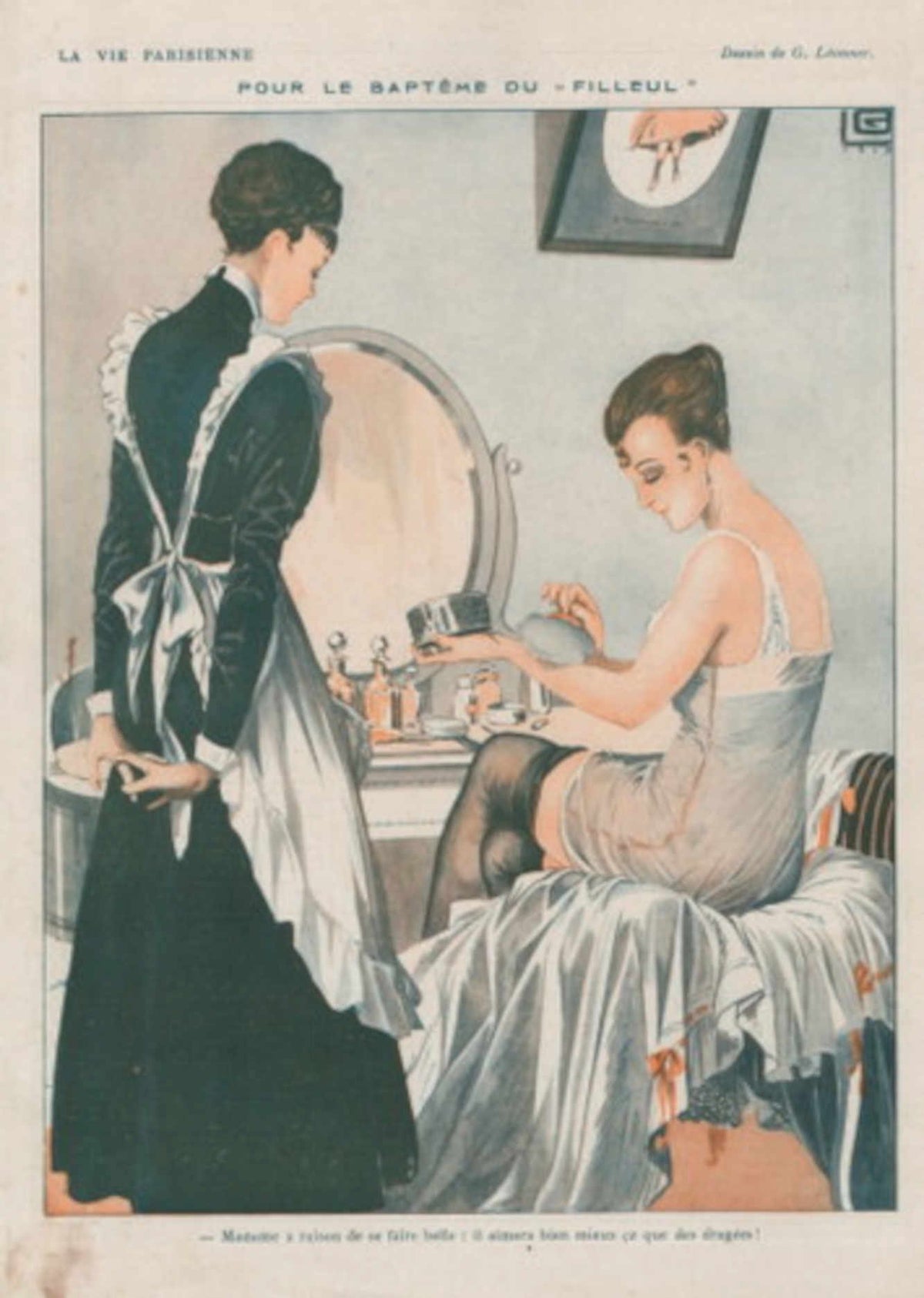 Parisienne Baptism Scene La Vie Parisienne Vintage Retro Advert