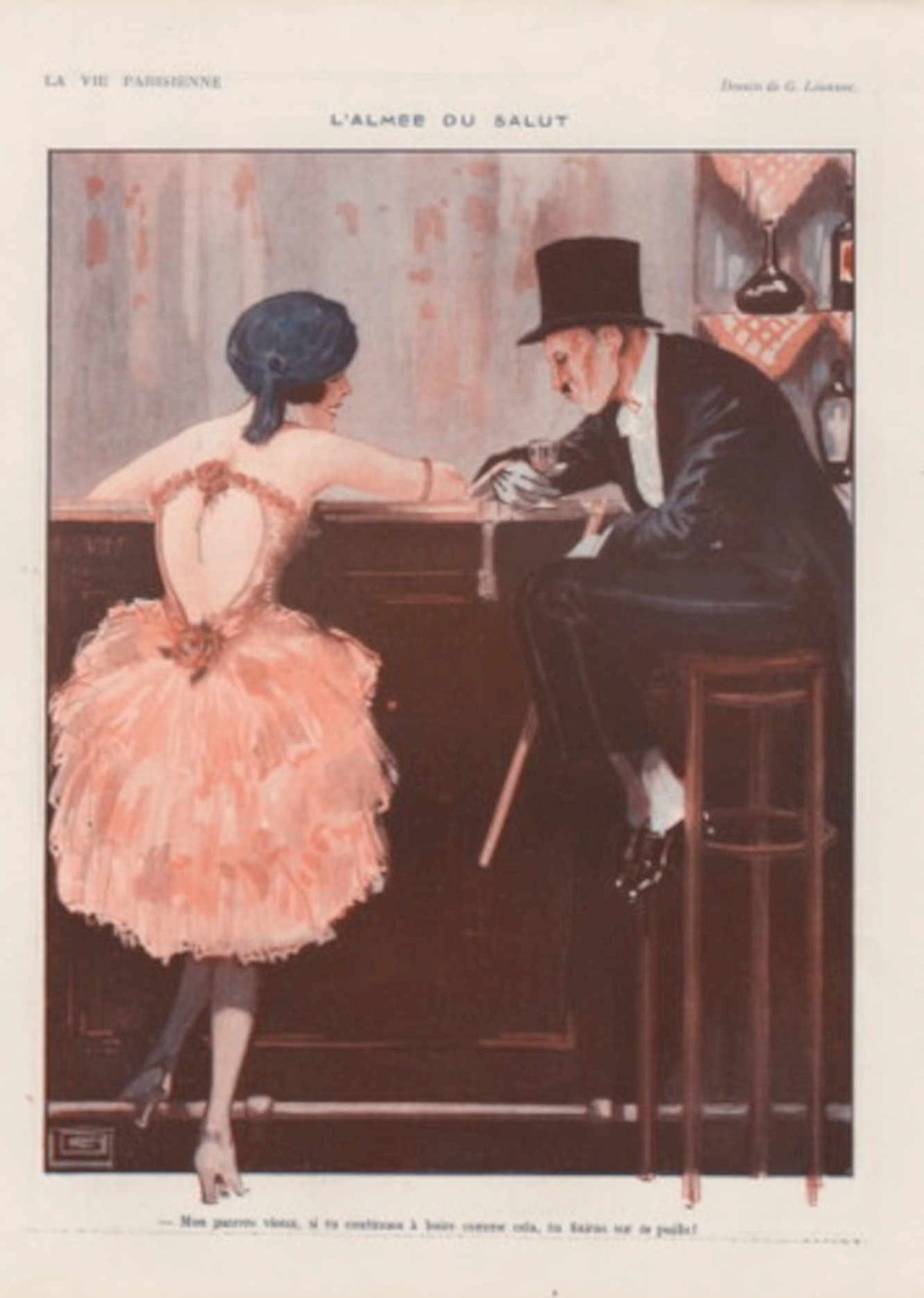 Parisienne Cabaret Scene 1 La Vie Parisienne Vintage Retro Advert