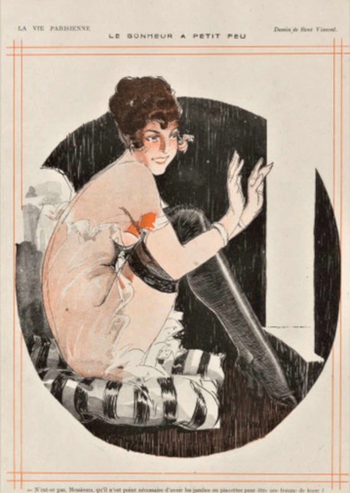 Parisienne Cabaret Woman La Vie Parisienne Vintage Retro Advert
