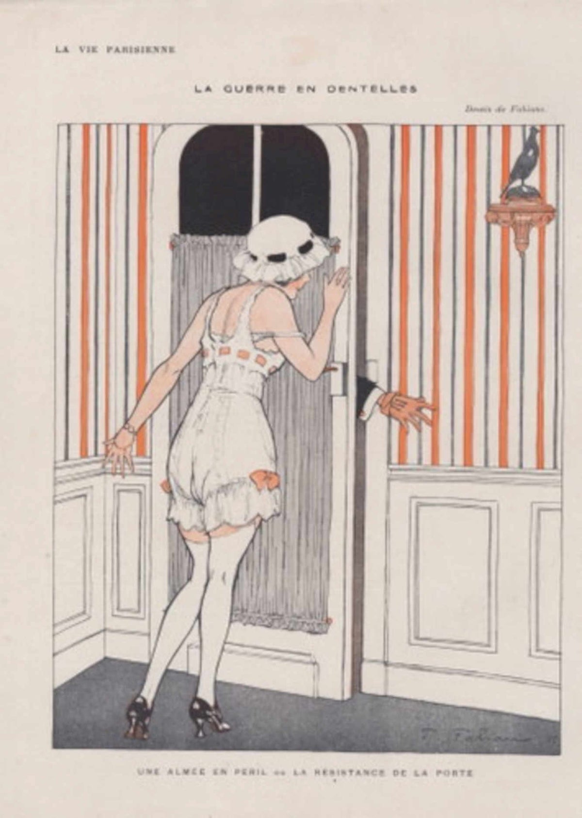 Parisienne Flapper Danger La Vie Parisienne Vintage Retro Advert