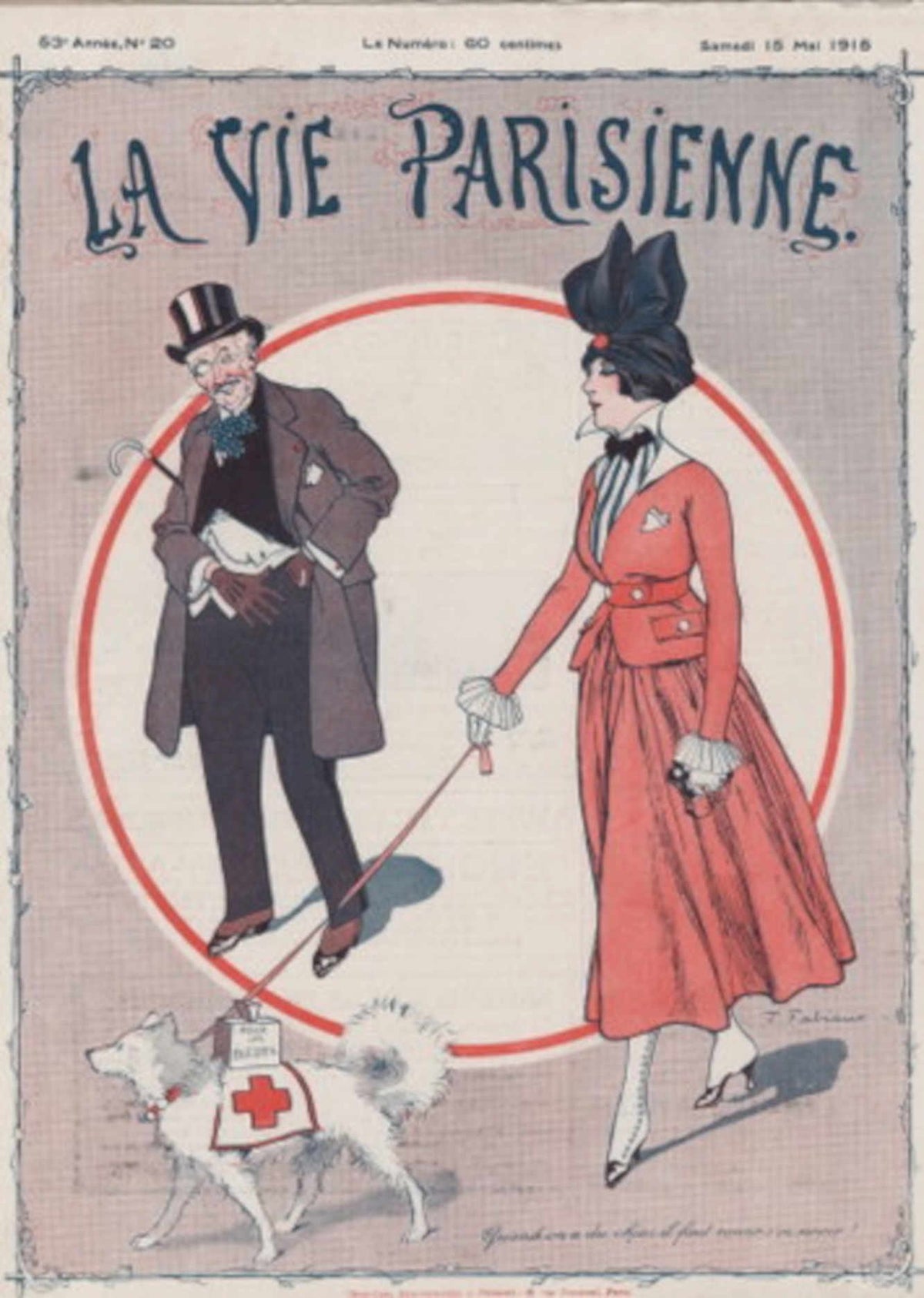 Parisienne Newspaper 1916 La Vie Parisienne Vintage Retro Advert