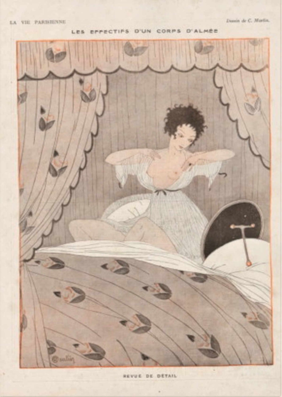 Parisienne Nude Woman La Vie Parisienne Vintage Retro Advert