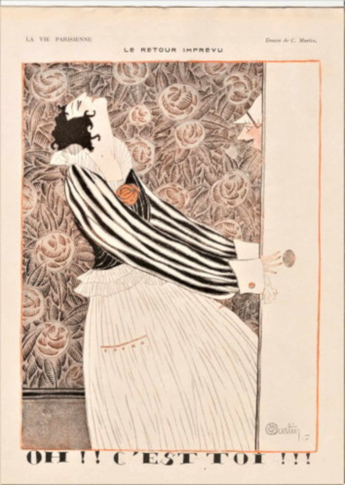 Parisienne Rose Woman La Vie Parisienne Vintage Retro Advert