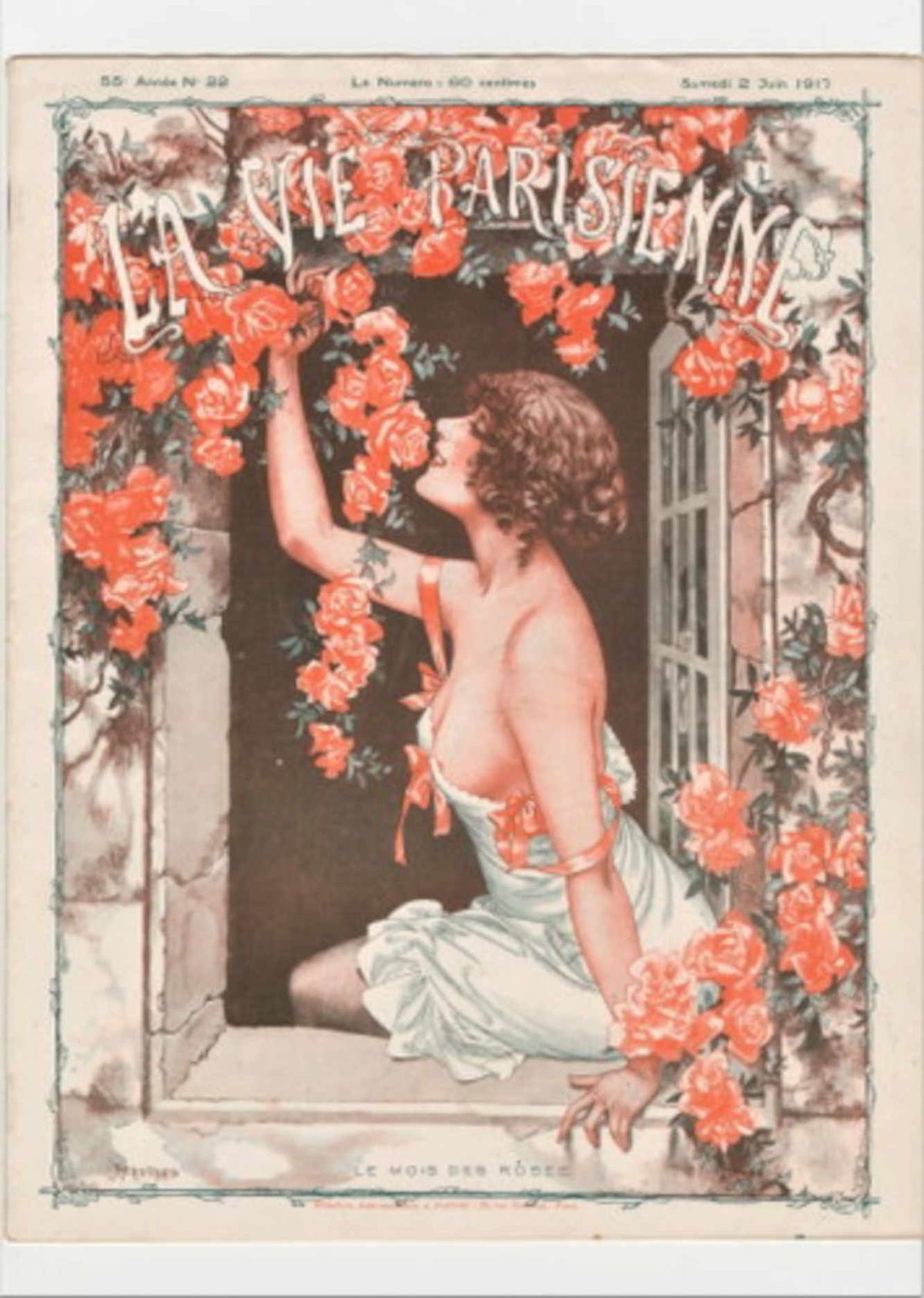 Parisienne Roses Archway La Vie Parisienne Vintage Retro Advert