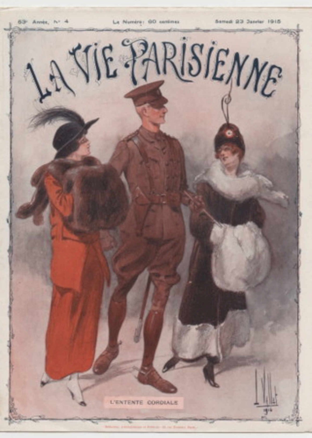 Parisienne Soldier Woman 1 La Vie Parisienne Vintage Retro Advert