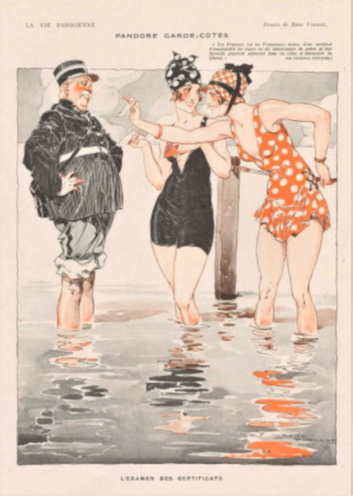 Parisienne Swimming Exam La Vie Parisienne Vintage Retro Advert