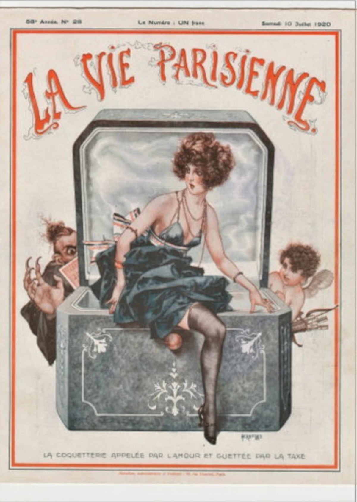 Parisienne Woman Chest 2 La Vie Parisienne Vintage Retro Advert