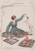 Parisienne Woman Dog La Vie Parisienne Vintage Retro Advert