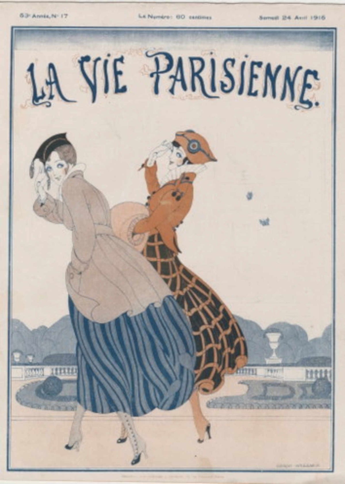 Parisienne Women Garden La Vie Parisienne Vintage Retro Advert