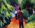 Park on the waterfront by August Macke Expressionism A4 Photo Print