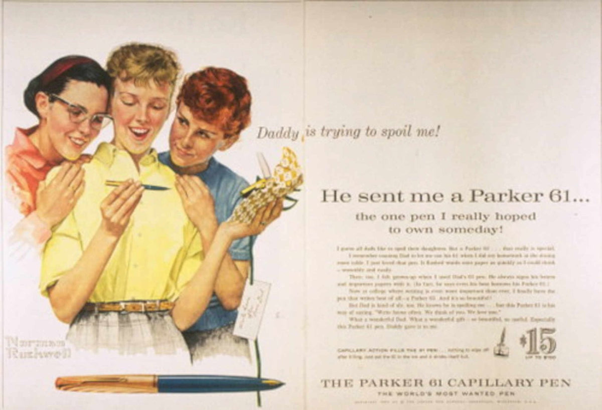 Parker 61 Pineapple 1960s Vintage Retro Advert