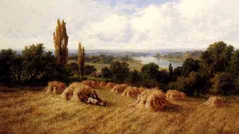 Parker Henry Deacon Hillier A Corn Field Chertsey On Thames Surrey A4 Photo Print