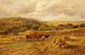 Parker Henry H Harvest Time Lambourne Berks A4 Photo Print