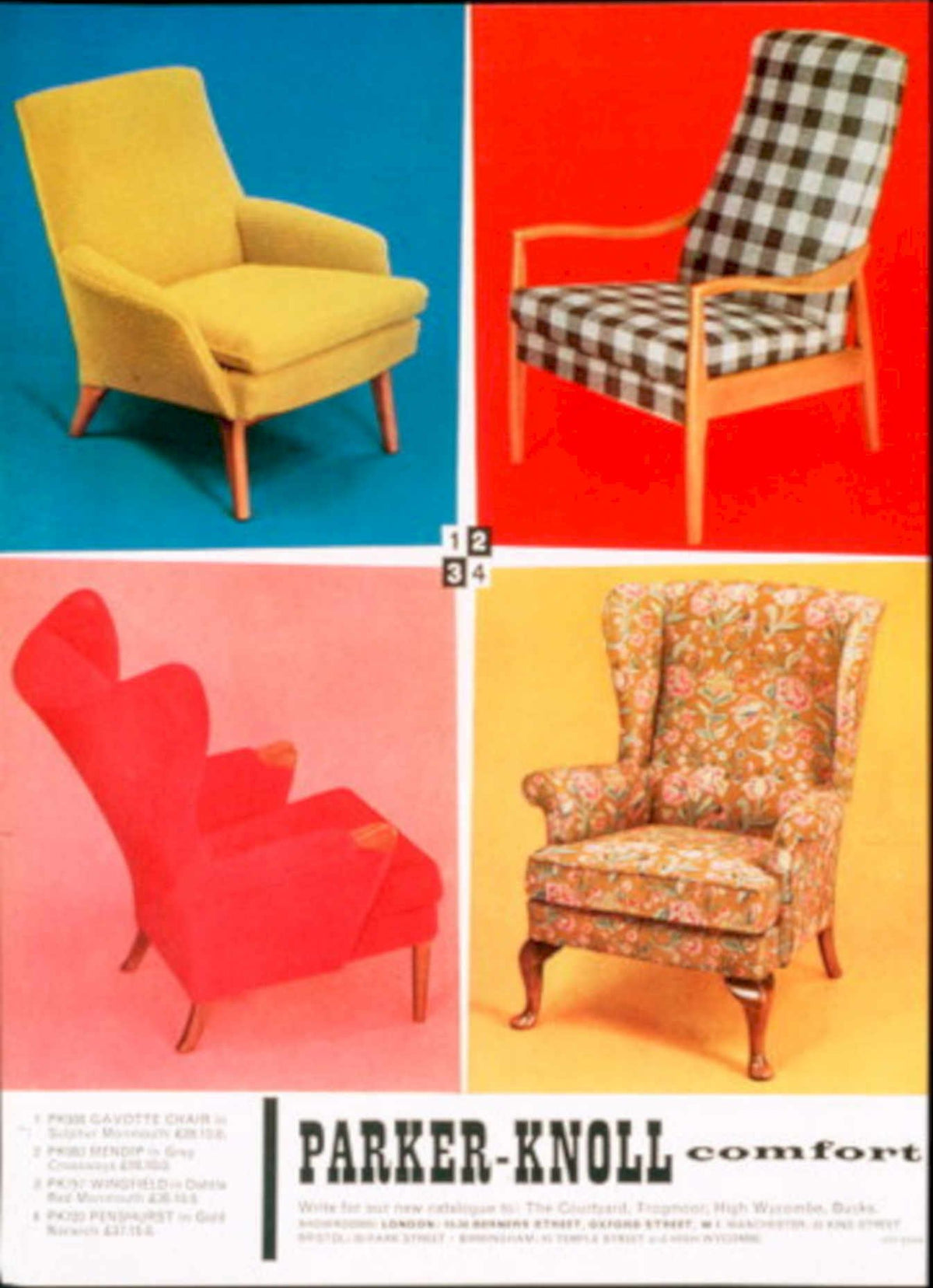 Parker Knoll Armchairs 1960s Vintage Retro Advert