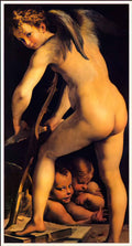 Parmigianino amor carving his bow 1524 Art A4 Photo Print