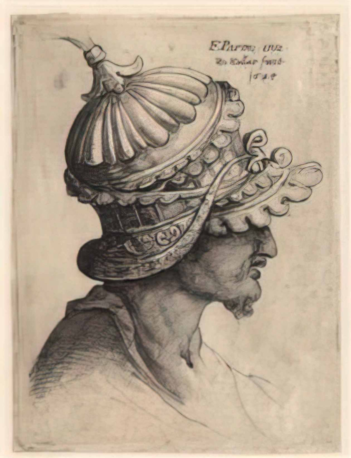 Parmigianino extravagantly ornamental helmet(1) Art A4 Photo Print