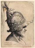 Parmigianino helmet with eagle Art A4 Photo Print