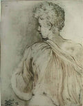 Parmigianino young man seen from behind face in profile Art A4 Photo Print
