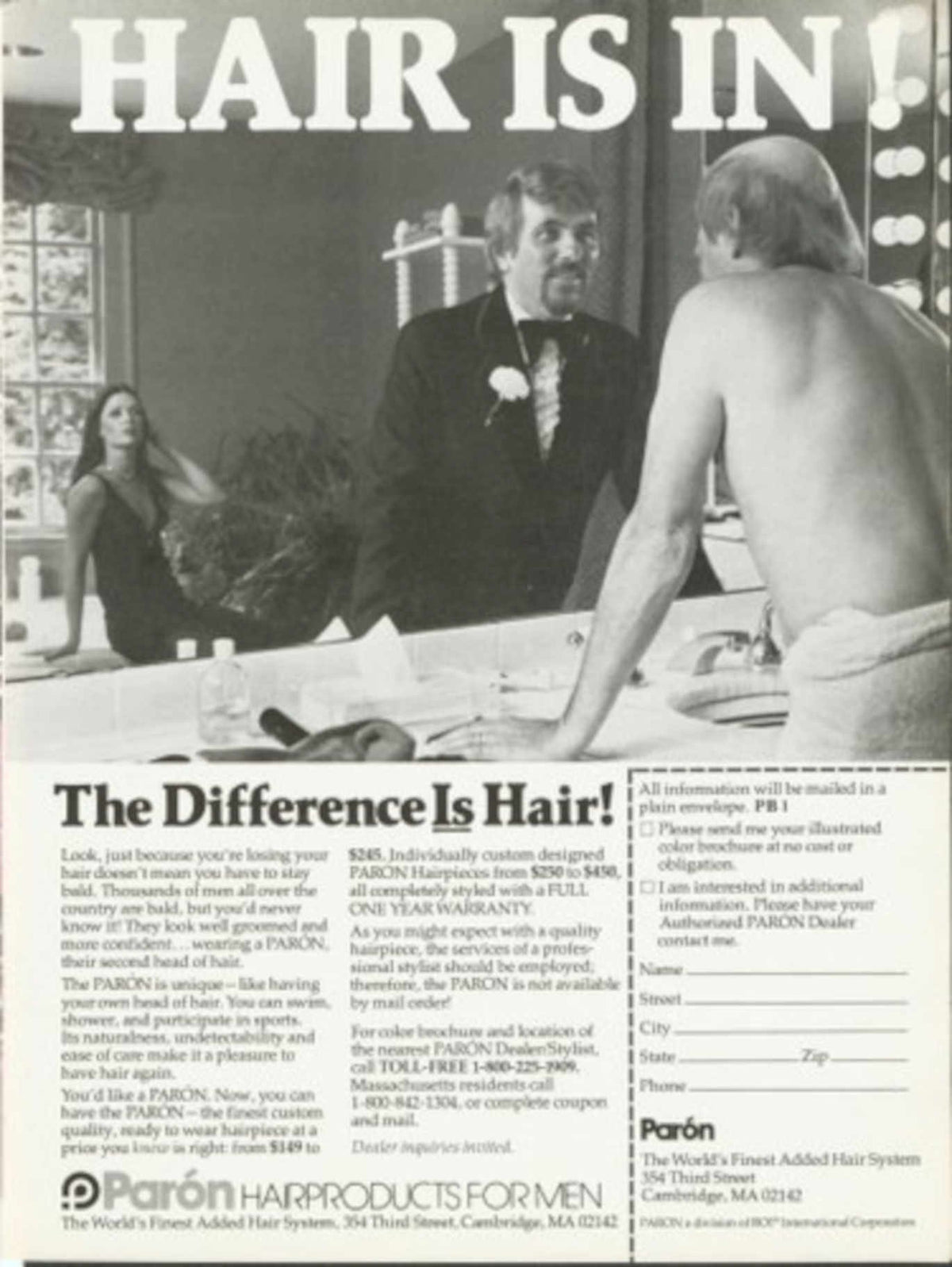 Paron Hair Style 1970s Vintage Retro Advert