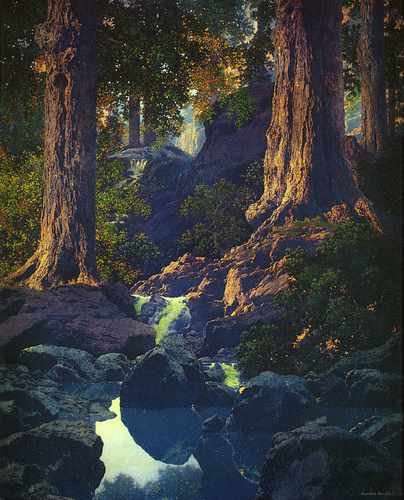 Parrish Maxfield The Glen 1936 A4 Photo Print