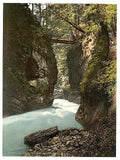 Partenachklamm II Upper Bavaria Vintage A4 Photo Print