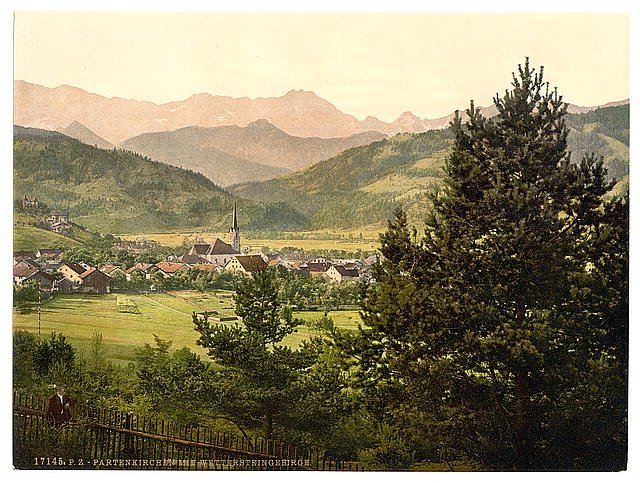 Partenkirchen Upper Bavaria Vintage A4 Photo Print