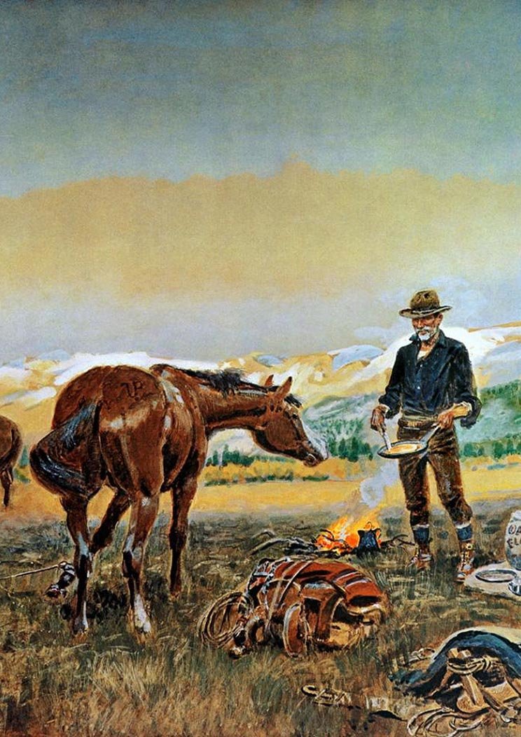 Partners Charles M Russell crop tall A4 Photo Print