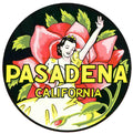 Pasadena Luggage Label Vintage A4 Photo Print