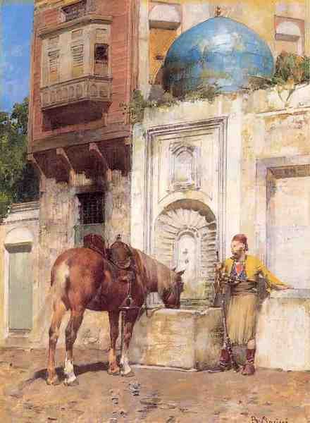 Pasini Albert At The Well A4 Photo Print