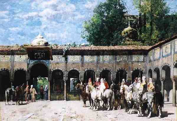 Pasini Albert Cavalieri Circassi Che Aspettano Il Loro Capo A4 Photo Print