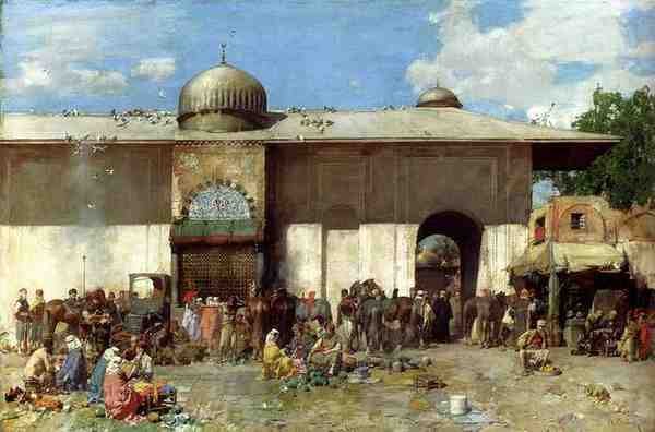 Pasini Alberto A Market Scene A4 Photo Print