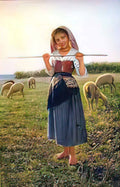 Pasquale Celommi pasquale celommi pastorella col gregge celommip 64 Art A4 Photo Print