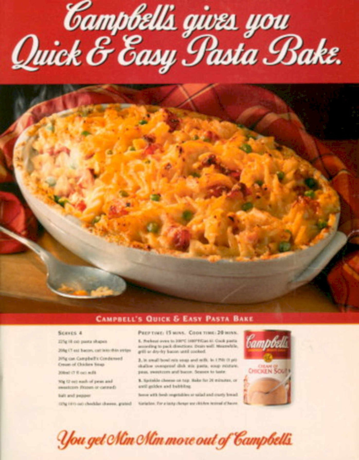 Pasta Bake Recipe 1990s Vintage Retro Advert