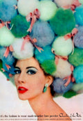 Pastel Hat Woman 1960s Vintage Retro Advert