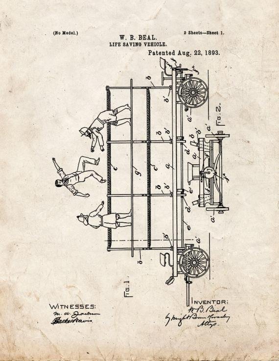 Patent Blueprint 1012 1 12 A4 Photo Print