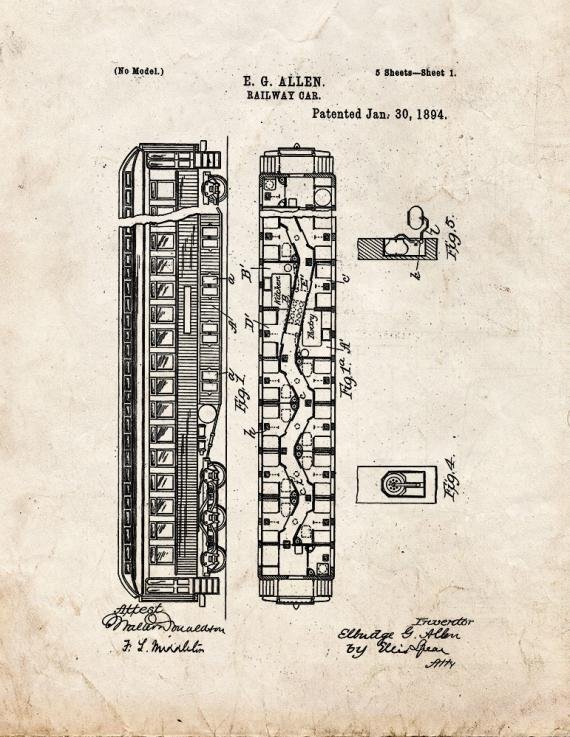 Patent Blueprint 1017 1 12 A4 Photo Print