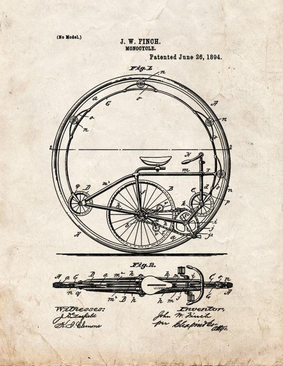 Patent Blueprint 1020 1 12 A4 Photo Print