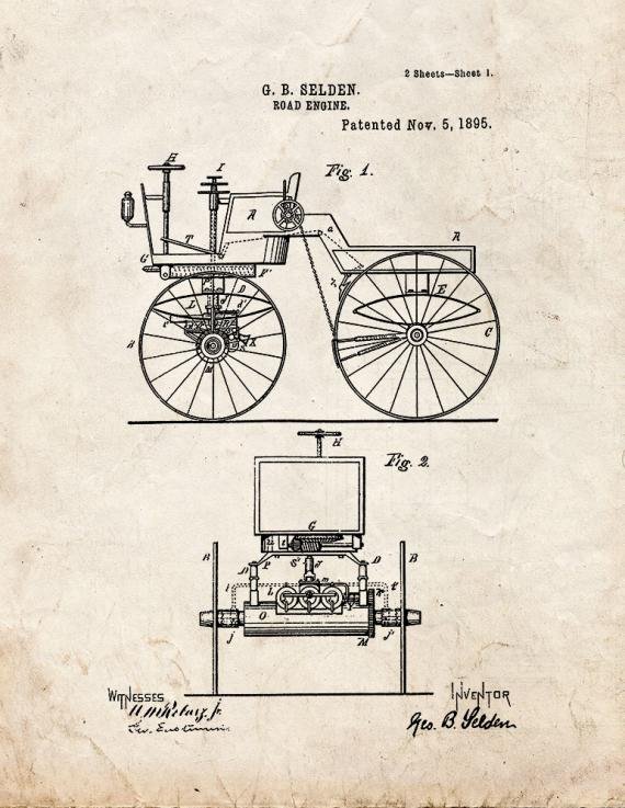 Patent Blueprint 1029 1 12 A4 Photo Print