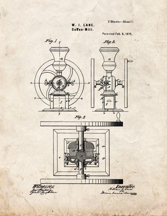 Patent Blueprint 1039 1 12 A4 Photo Print