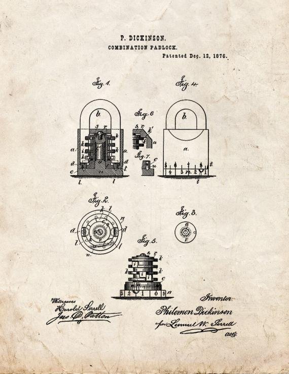 Patent Blueprint 1048 1 12 A4 Photo Print